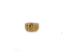 Load image into Gallery viewer, 10k Yellow Gold Rectangle Nugget Small Pinky Ring