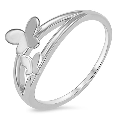 Sterling Silver 925 Women's Butterfly Ring