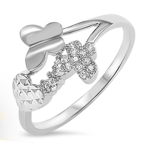 Sterling Silver 925 Women's Butterfly Ring