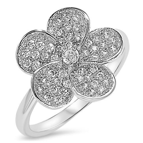 Sterling Silver 925 Women's Flower Ring