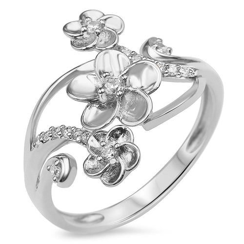 Sterling Silver 925 Women's Flower Ring