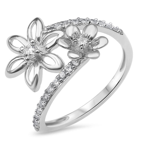 Sterling Silver 925 Women's Flower Ring