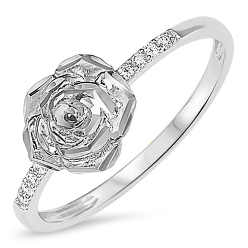 Sterling Silver 925 Women's Flower Ring